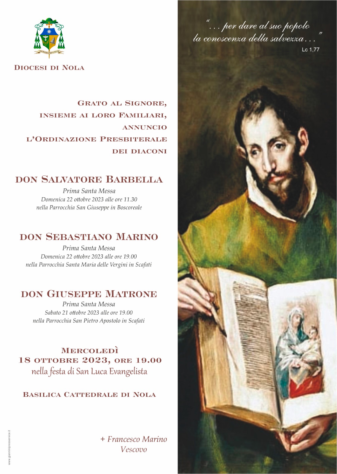 Ordinazioni sacerdotali diocesi di Nola