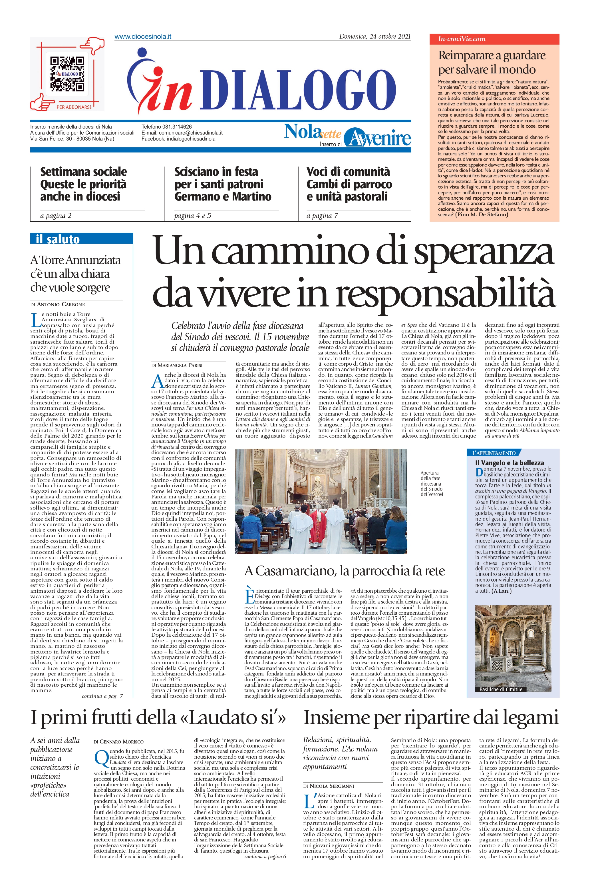 Apertura Sinodo: il racconto del mensile diocesano inDialogo