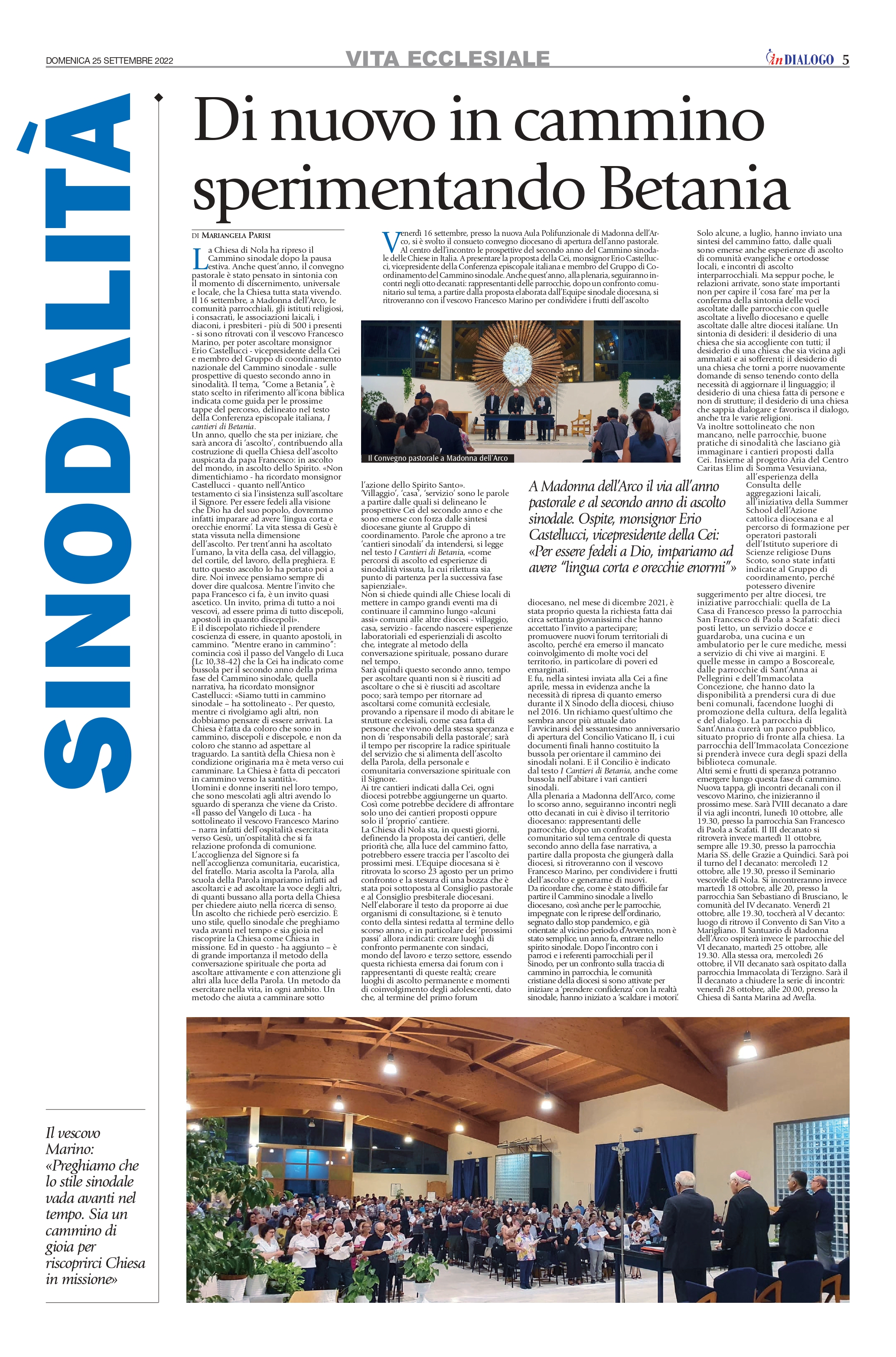 Convegno 2022: il racconto sul mensile diocesano inDialogo